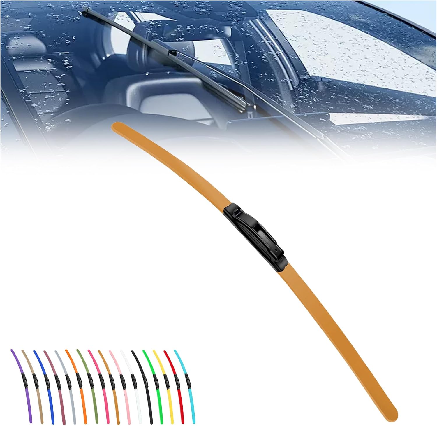2025 New Colorful Boneless Silent Windshield Wipers ,All Season Automotive Replacement Windshield Wipers Front Windshield Windshield Blade Window Wipers for Car - Velosole2025 New Colorful Boneless Silent Windshield Wipers ,All Season Automotive Replacement Windshield Wipers Front Windshield Windshield Blade Window Wipers for Carcar - accessories