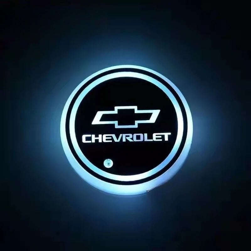 2PCS Rechargeable LED Car Cup Holder Coasters