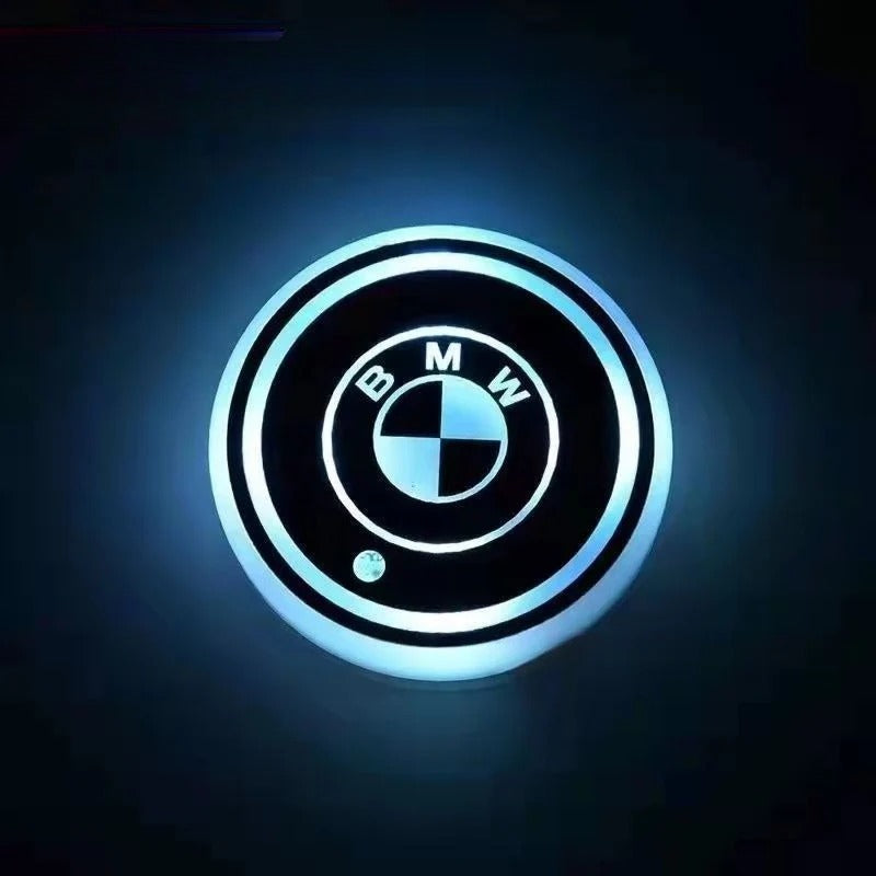 2PCS Rechargeable LED Car Cup Holder Coasters