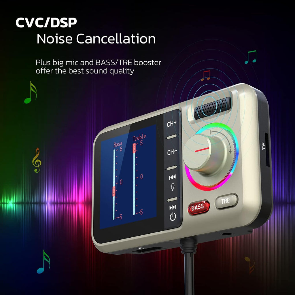 Bluetooth FM Transmitter for Car, Wireless Car Bluetooth V5.0 Adapter - VelosoleBluetooth FM Transmitter for Car, Wireless Car Bluetooth V5.0 Adaptercar - accessories