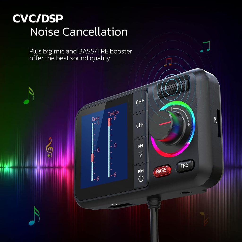 Bluetooth FM Transmitter for Car, Wireless Car Bluetooth V5.0 Adapter - VelosoleBluetooth FM Transmitter for Car, Wireless Car Bluetooth V5.0 Adaptercar - accessories