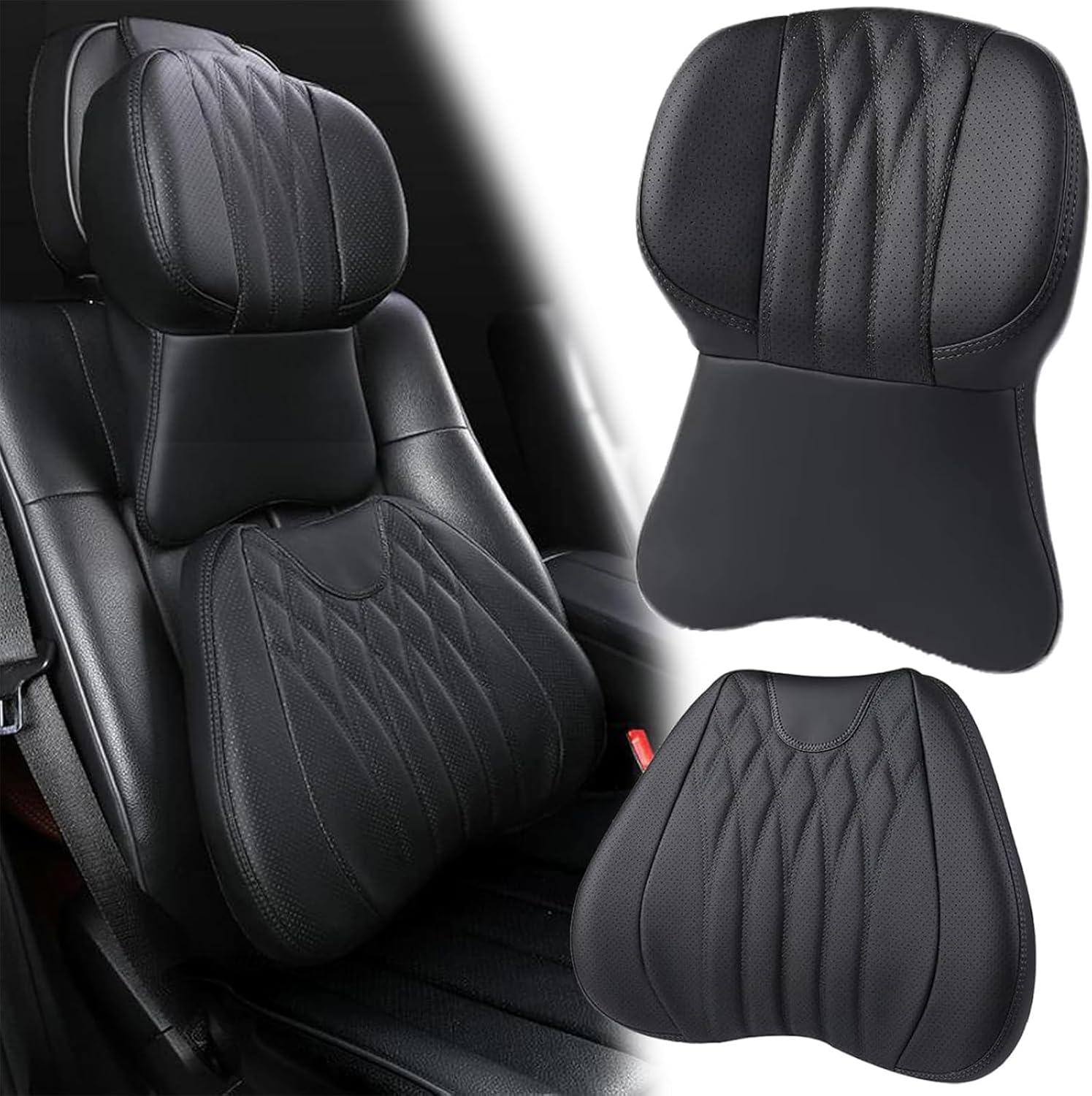 Car headrest neck pillow car cushion cushion four seasons universal pillow seat back waist support - VelosoleCar headrest neck pillow car cushion cushion four seasons universal pillow seat back waist supportcar - accessories