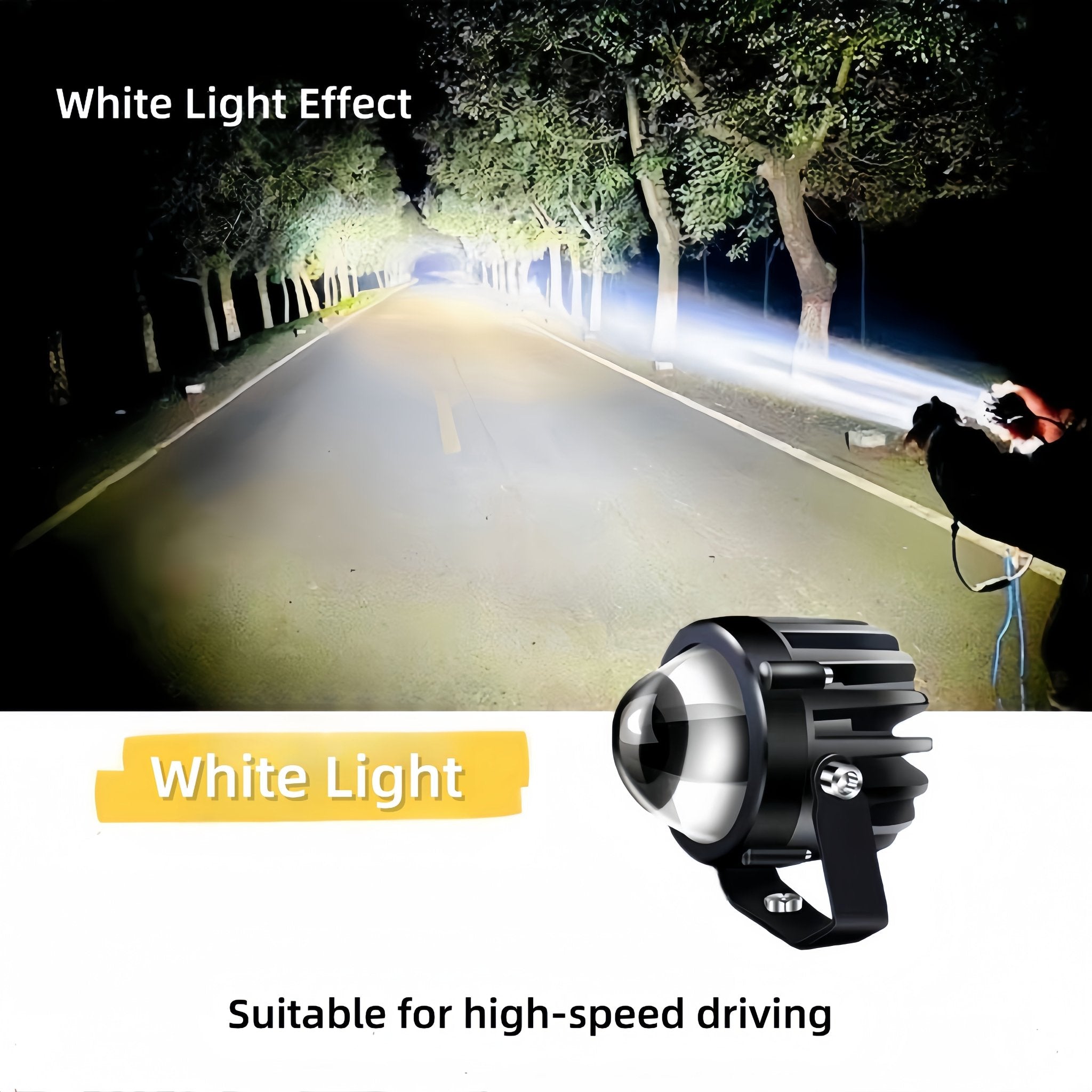 Car LED high beam laser large lens spotlight - VelosoleCar LED high beam laser large lens spotlightcar - accessories
