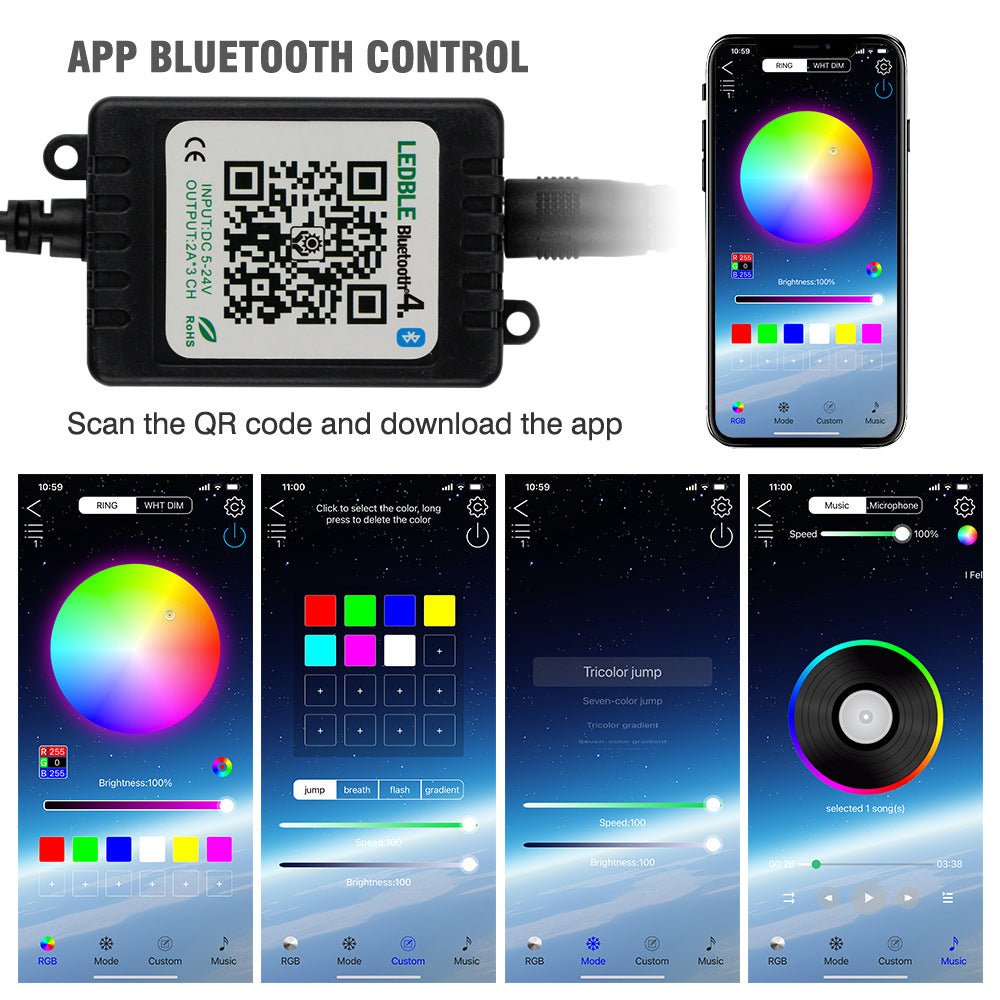 Car modification colorful voice - activated chassis lights - VelosoleCar modification colorful voice - activated chassis lightscar - accessories