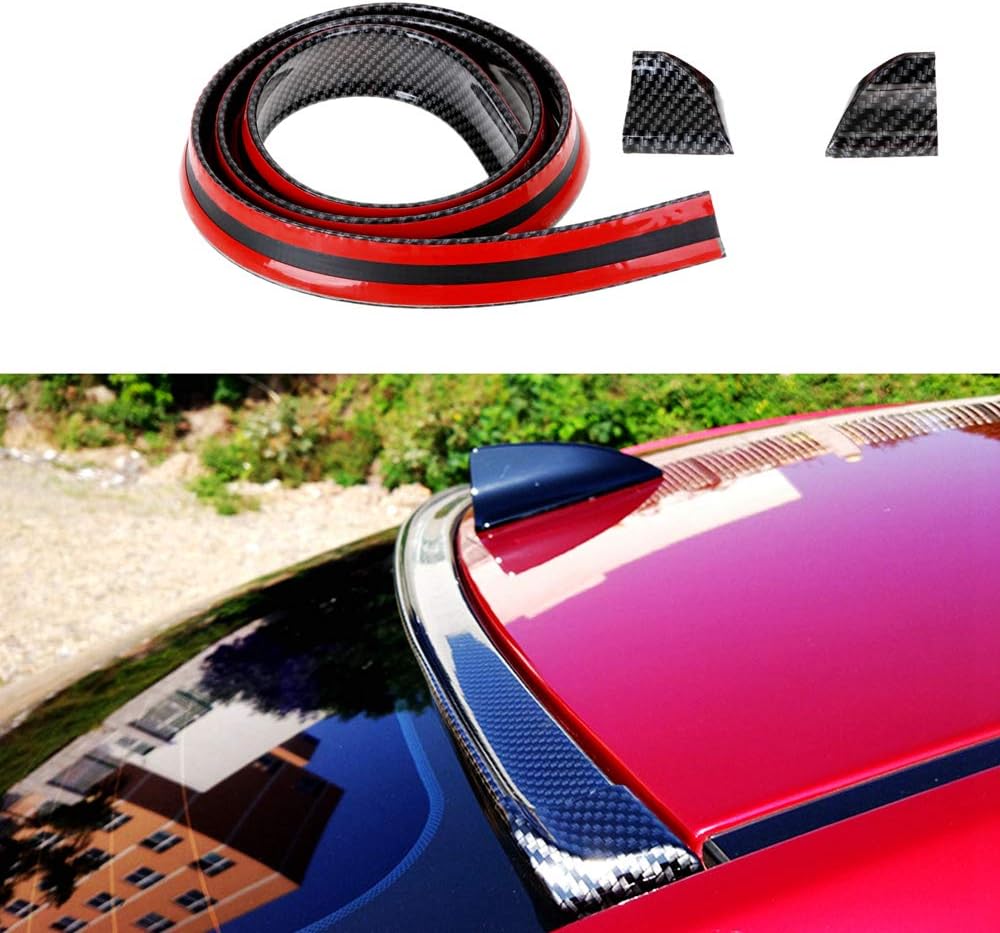 Carbon Fiber Rubber Rear Spoiler Tail Wing - VelosoleCarbon Fiber Rubber Rear Spoiler Tail Wingcar - accessories