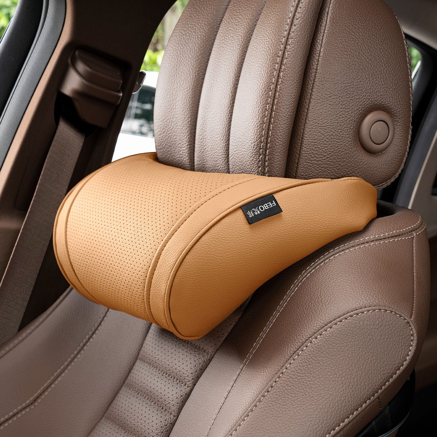 Luxury leather custom car headrest, car neck pillow, car seat lumbar cushion - VelosoleLuxury leather custom car headrest, car neck pillow, car seat lumbar cushioncar - accessories