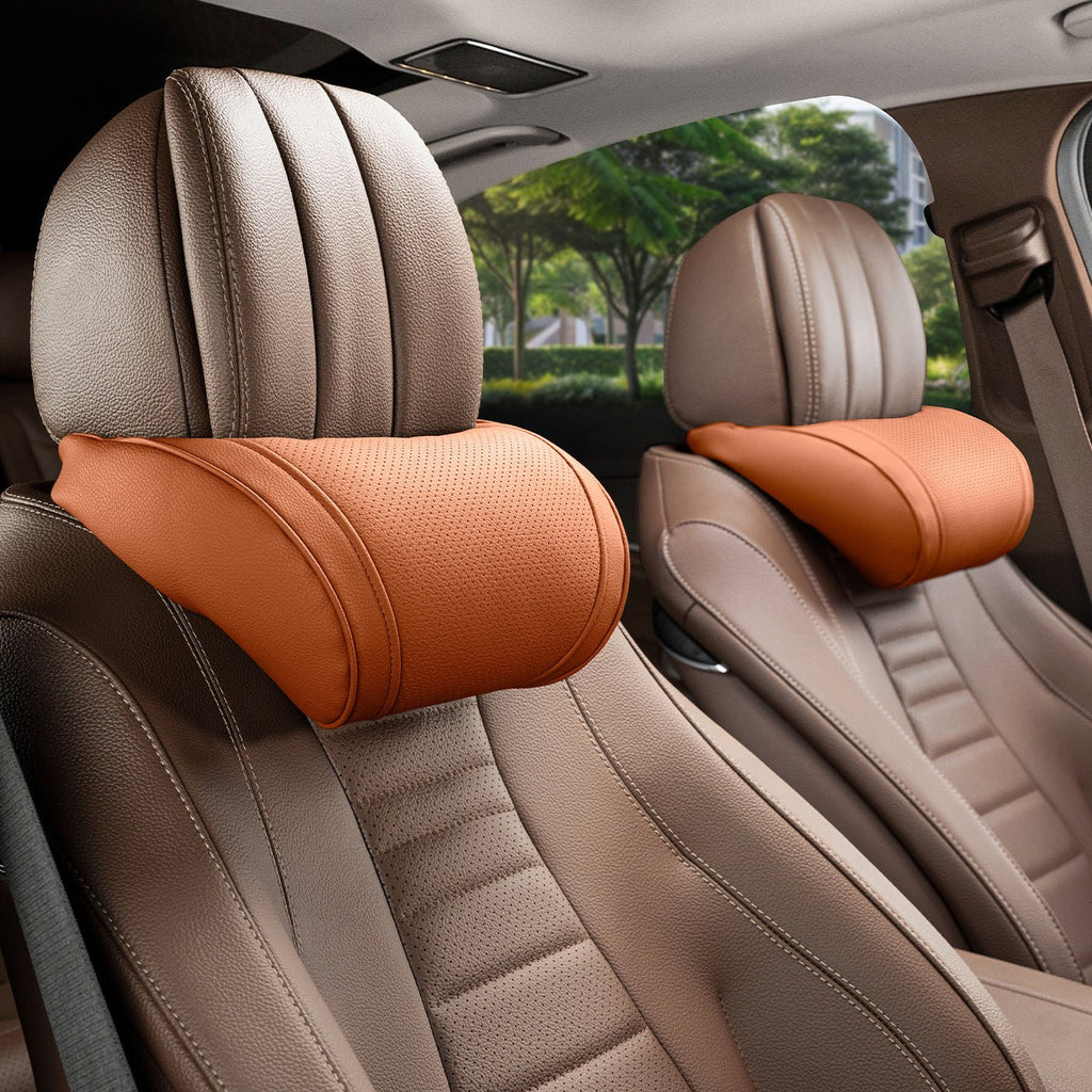 Luxury leather custom car headrest, car neck pillow, car seat lumbar cushion - VelosoleLuxury leather custom car headrest, car neck pillow, car seat lumbar cushioncar - accessories