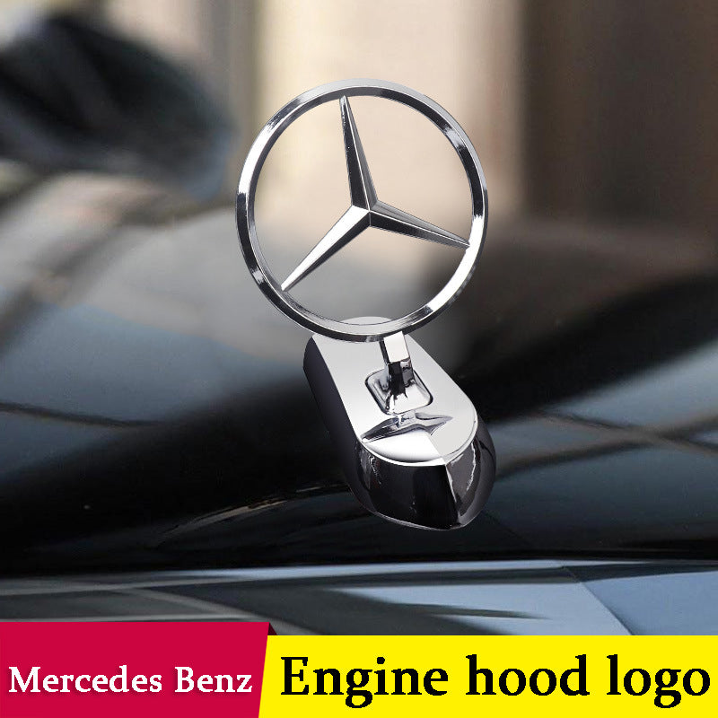 Mercedes Benz engine hood logo - 3D metal emblem for car bonnet customization