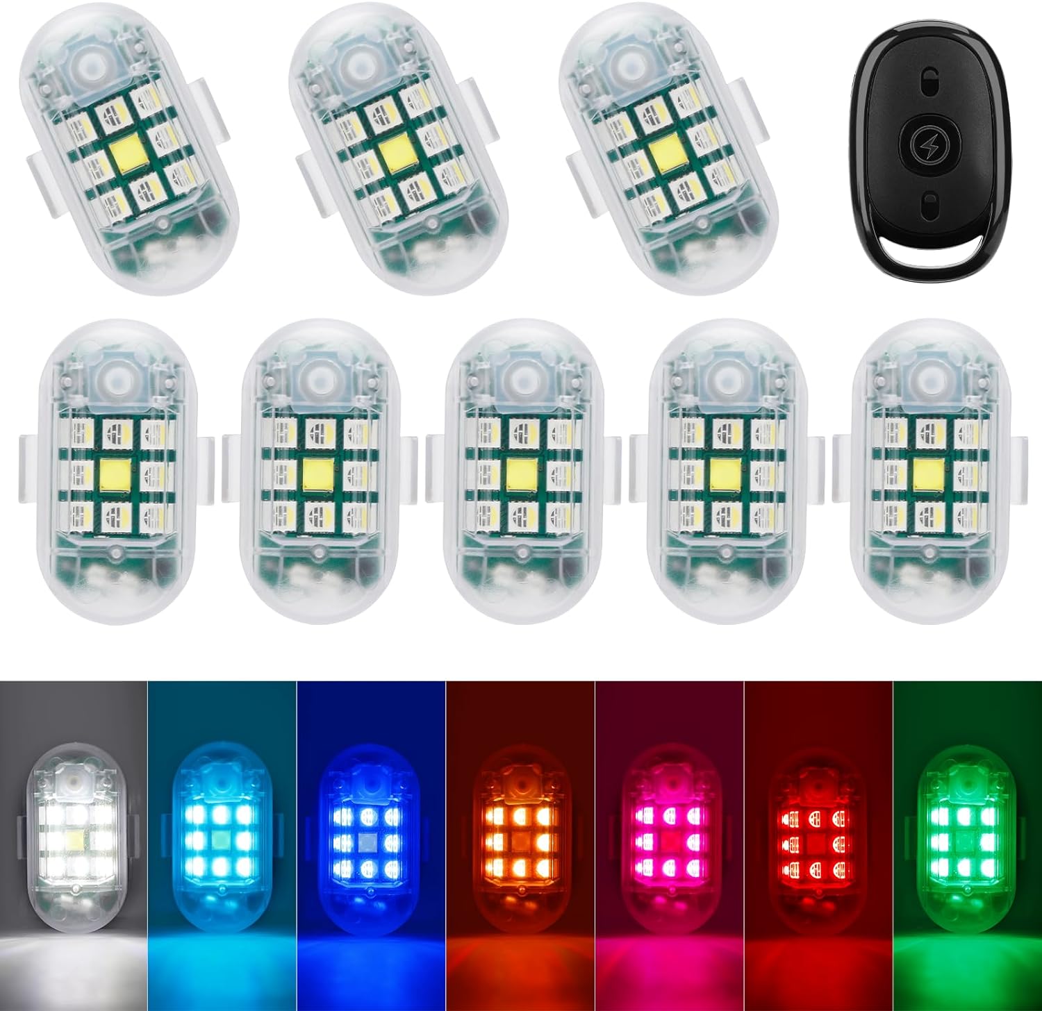Wireless Remote Control Anti - Collision LED Strobe Light Kit - VelosoleWireless Remote Control Anti - Collision LED Strobe Light Kitcar - accessories